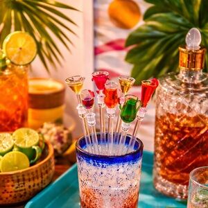 6 Retro-Style Cocktail Swizzle Spoons